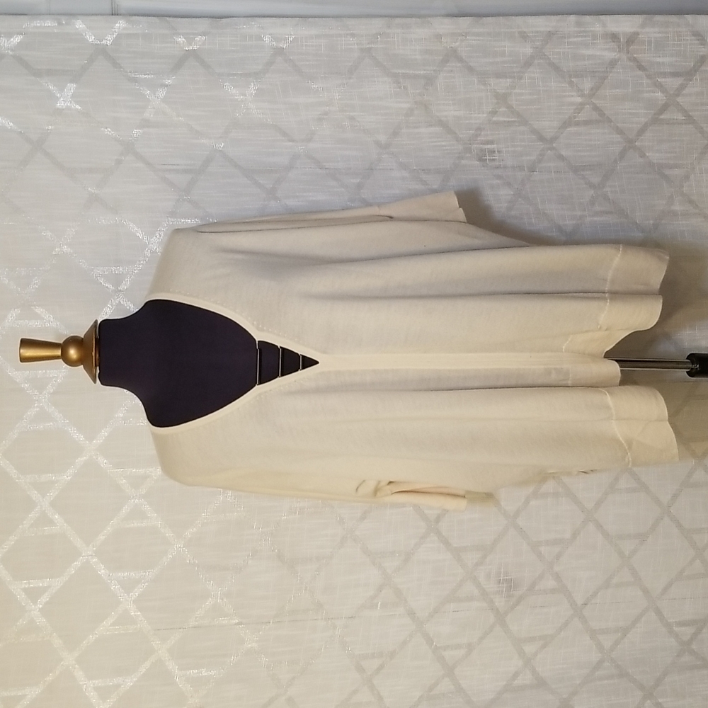 Trina Turk Coddington Cream Merino Oversized Wool Sweater Knit Beachy
